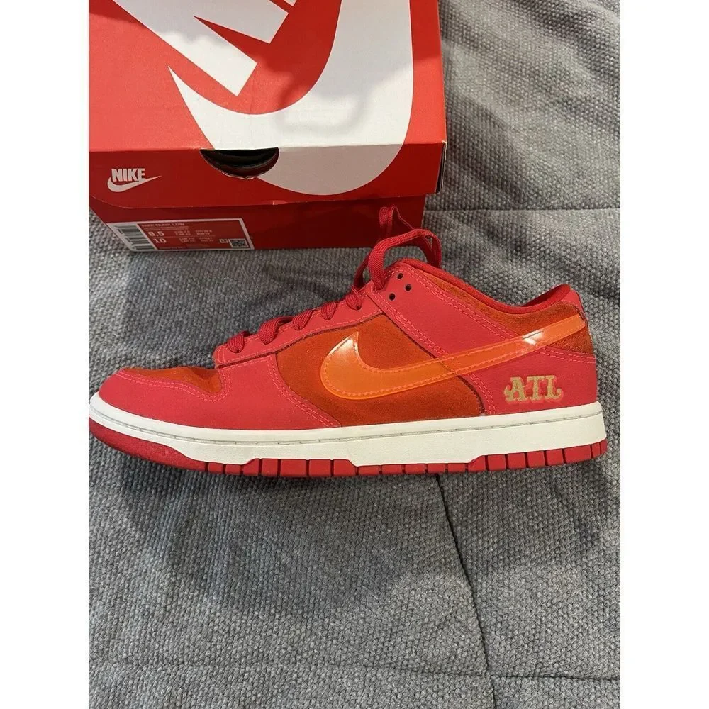 Nike Dunk Low ATL Atlanta University Red 2023 Mens Size 8.5 Original Box‎